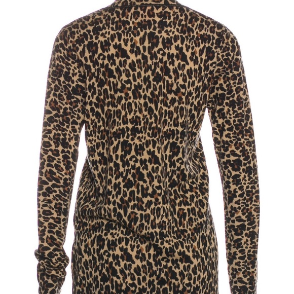 FIRM$ Tory Burch leopard print v-neck sweater - Picture 3 of 5